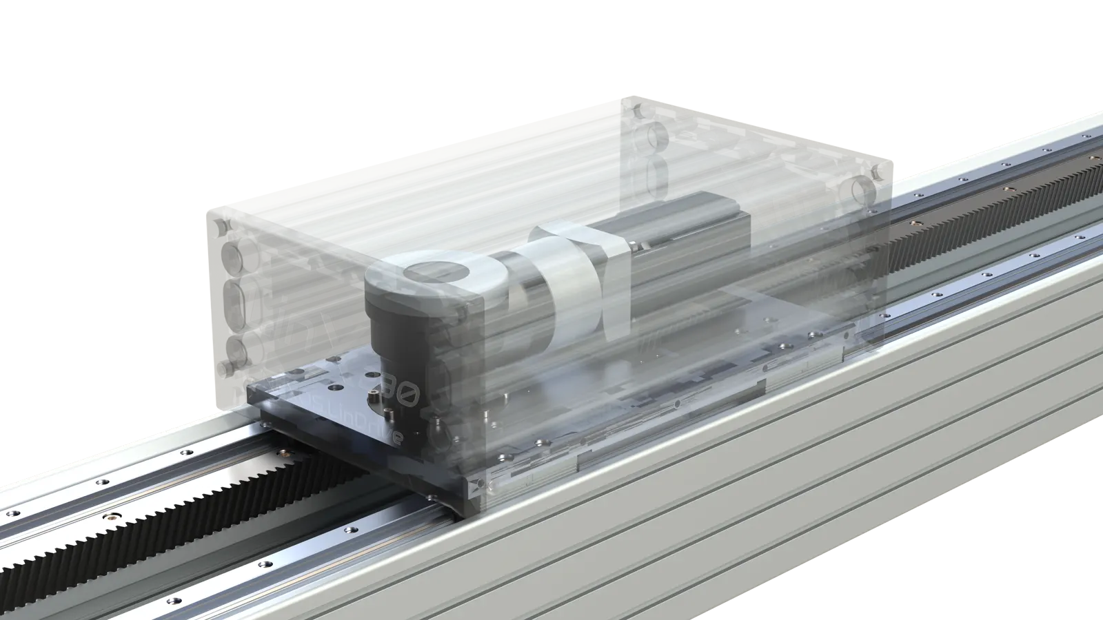 LinX230 Schnittansicht — Antrieb und Lagerung